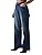 Intribe Womens 100 Cotton Wide Leg Jeans indigo colour Size 30