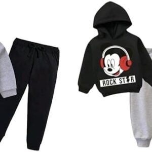 JPF Kids 100 Cotton Round Neck Graphic Print Full Sleeves t shirt and pant blue and yellow colour size L