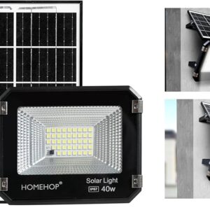 Homehop Solar Light for Outdoor Waterproof 40W Flood Lights Wall Focus Lamp for Home