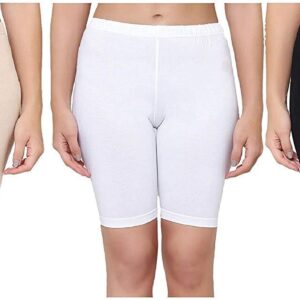 Deccan Pack of 3 Solid Women Multicolor Cycling Shorts size L