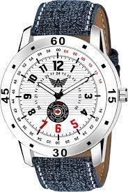 Abrexo white analog round watch for men boys