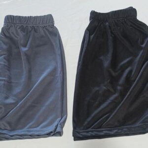 Private Lable pack of 2 kids girls plain polyster shorts grey black size 89Y