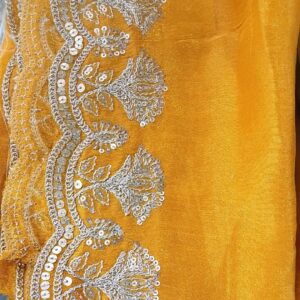 Private Lable Dress material for women and girls mustard colour