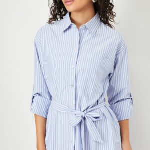 Private Lable bow a line dress lace up shirt dress frees size