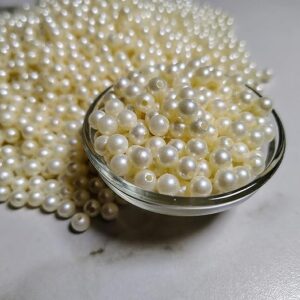 Private Lable 6mm White Pearls Bead for DIY Crafts Jewellery Making Art Craft Perfect for Beads 100 pcs