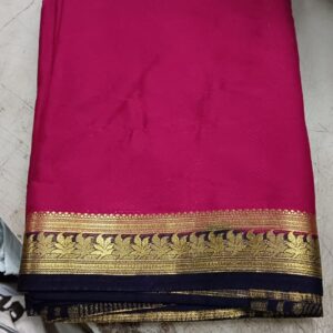 Private Lable new fancy silk saree pink colour