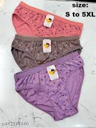 Private Lable Womengirls Hipster Panty Size L multi colour pack of 3