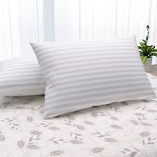 LA VERNE Microfibre Sleeping Pillow Pack of 1 Stripes White