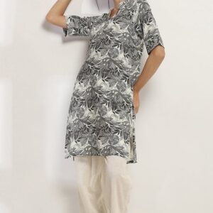 Rangriti Black Printed Straight Kurta for womens size 34