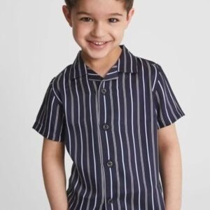 Private Lable Printed Shirt For Kids boys pack of 1 white and blue colour size 9