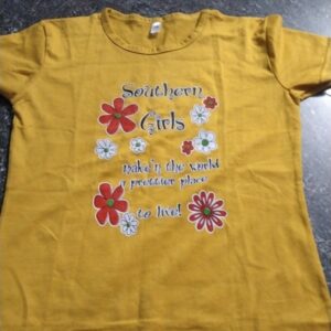 Private Lable GIRLS TSHIRT pack of 1 yellow colour size 14