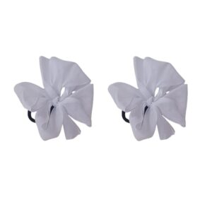 Private Lable Ribbon Hair Band for Kids and Girls White colour Set of 2