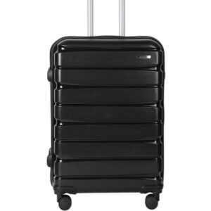 Teakwood Large 8 Wheels Trolley Bag Medium Black back small dent