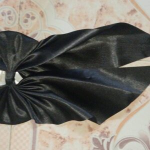 Privat Lable cHair Bow Women Satin Silky Layered Black Colour