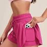 Newme Women Highrise Pink Drawstring Micro Mini Shorts Size L