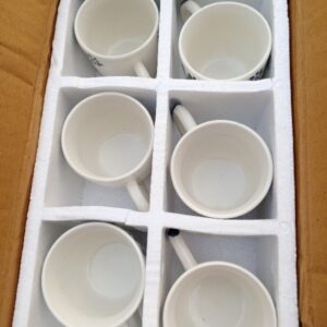Private Lable tea cup for kitchen white colour pack of 6