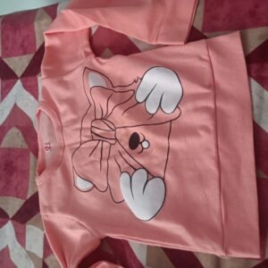 Private Lable tshirt with pant for gris pink colour size 22