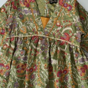 fusion Beautiful Printed Kurti Set With Contrast Bottom size XS colour green