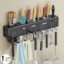 Private Lable Cutlery Kitchen Rack Steel black colour