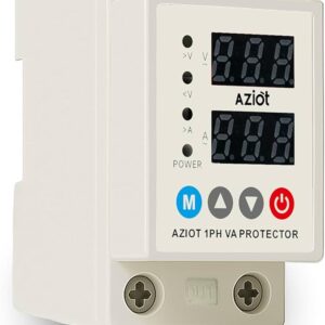Aziot AZ1PVA1 OverUnder Voltage Protection 220V 63A led Display white colour