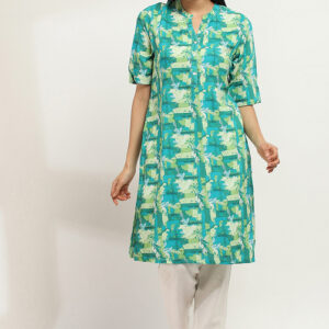 Rangriti Teal Printed Straight Kurta for womens size 42