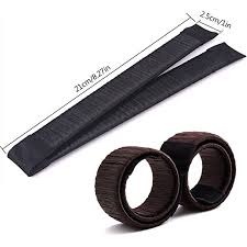 Private Lable Donut Bun Maker French Roller Hair Band for Women Set of 2 Black