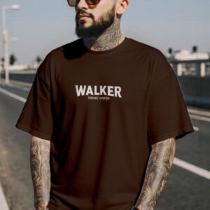 Buda jeans co Men Oversized Graphic Printed Round Neck Organic Cotton TShirt Brown Size XS