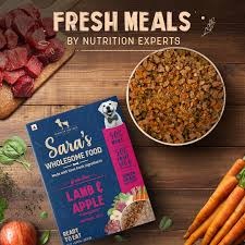 Heads Up For Tails Saras Wholesome FoodGrainFree Lamb Apple Dog Food 300g