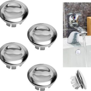 Private Lable Home 4 Pieces Round Insert Sink Plug Drain Plug In Hole Plug For Overflow Bathroom Hole Round Sink Plugs