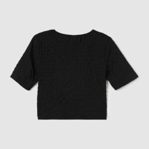 max Girls Twisted Hem Top black colour size 5 to 6 years