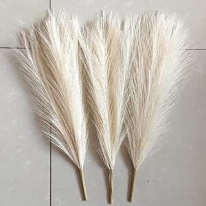 Private Lable Artificial flowers Faux Pampas Grass small Fake Flower Plant for Home pack of 3