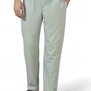 Qashida Mens Formal Cotton Pants Grey Colour Size XL
