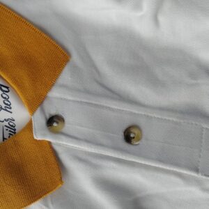 TAILOR HOOD Men White Solid Pure Cotton Polo Collar Tshirt white