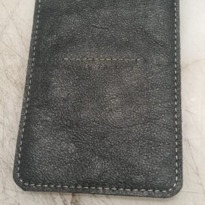 Chalk factory Genuine Leather Mobile Pouch black colour