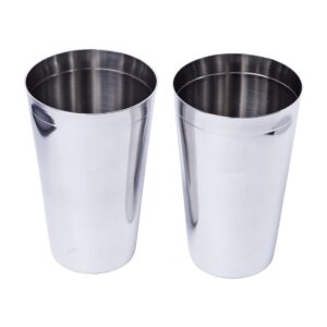 Private Lable Round 600 ml Stainless Steel Plain Lassi Glass pack of 2
