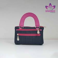 Private Lable women Hand Bag blue and pink colour