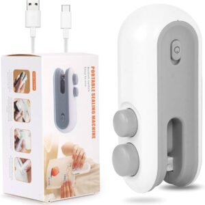 Private Lable Portable Mini Sealing Machine white and grey colour