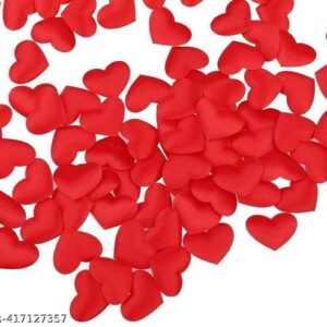 Private Lable 50 Pcs Satin Fabric Heart Shaped Confetti Table for decor red colour