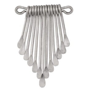 Private Lable Antique Silver Finish Long Teardrop Graduated Paddle Set of 24