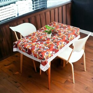 Private Lable Fruit Printed Center Table Cloth Waterproof PVC 2 4 Seater Center Table Cover for home