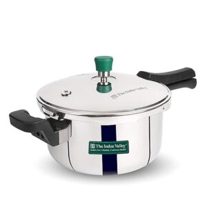 The Indus Valley Triply Stainless Steel Outer Lid Pressure Pan 5 litres