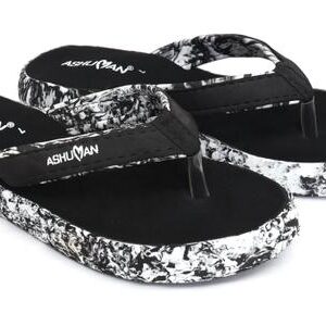 ASHUMAN flip flop slipper black colour size 4