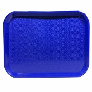Swift Serving Plastic Tray 14 into 11 Rectangular Unbreakable Serving Trays for Kitchen blue colour