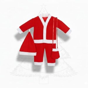 Privat Lable Christmas Santa Claus Dress for Infants New Babies Red And White Colour Size 0To 5 M