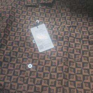 NO CHOICE Men s Cotton Casual Regular Fit Dot Print Shirt for Men Full Sleeves Dark Brown Size M