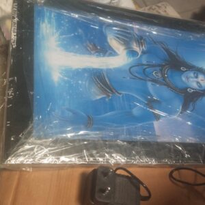 Private Lable shiva mahakal printing with frame lighting blue white colour size 14 inch