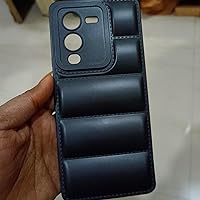 Private Lable Puffer Case Camera Protection Soft Back Cover for Vivo V25 Pro 5G Black