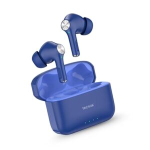 Tecsox Neo 411 wireless bluetooth earbuds navy blue