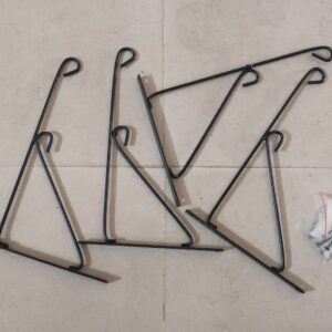 Private Lable Metal Wall Mounting Hook Hanging Plant Bracket Decorative Straight Plant Hanger Wall Bracket for Planters Black 4 PCS