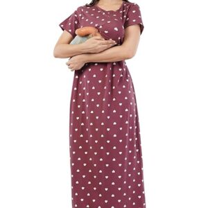 Private Lable Women s Ribbon Premium Zipless Maternity Breastfeeding Friendly Stylish Pregnancy Wear Size L Pink Colour